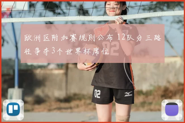 欧洲区附加赛规则公布 12队分三路径争夺3个世界杯席位